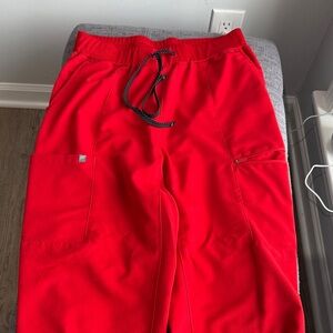 Red Fabletics Jogger Scrub Pants L Tall